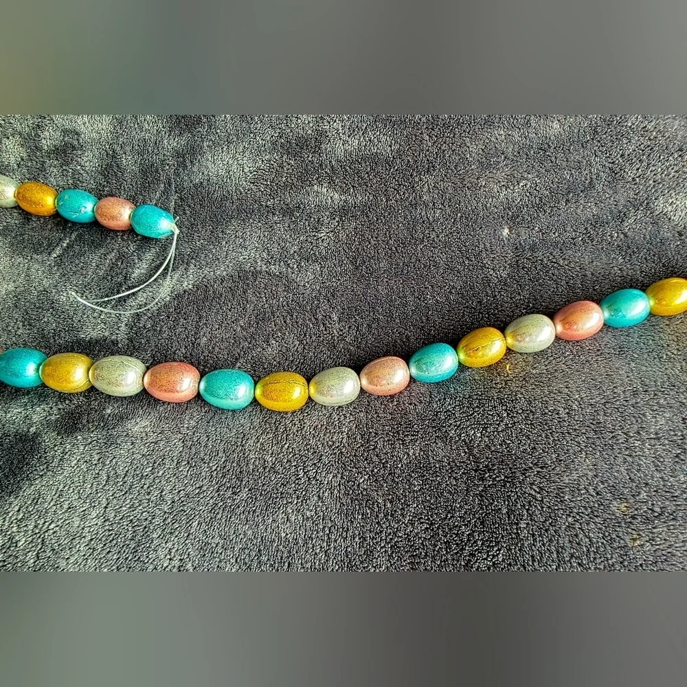 New Ashland 6ft. Easter Small Pearl Egg Garland, multi-color home decor
